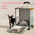 Multi-Function Pet Travel Carrier with Telescoping Handle for Cats and Small Dogs, Soft-Sided Cotton Zipper Closure