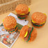 1pc Adorable Hamburger Design Pet Grinding Teeth Squeaky Plush Toy - petazaustralia