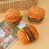 1pc Adorable Hamburger Design Pet Grinding Teeth Squeaky Plush Toy - petazaustralia