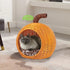 1pc Contemporary Bamboo Pumpkin - Shaped Cat House - petazaustralia