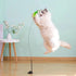 1pc Feather Decor Cat Wire Teaser Stick With Suction Cup For Cat Interactive Supply - petazaustralia