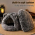 1pc Polyester Fiber Plush Winter Warm Fleece Cat Cave - petazaustralia