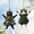 4pcs Cute Christmas Tree Pendant Cartoon Cat Hanging Ornament - petazaustralia