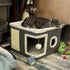 Cat Beds for Indoor Cats Double Layered Luxury Cat House - petazaustralia