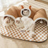 Cozy Plaid Holiday season Reindeer Cat Tunnel - petazaustralia