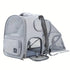 Expandable PET Carrier Backpack - Large Capacity, Nylon, Zip Closure for Cats & Dogs - petazaustralia