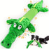 Interactive Squeaky Crocodile Plush Dog Toy - petazaustralia