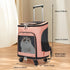 Portable Pet Carrier Backpack - Durable Polyester Cat & Dog Travel Bag with Zip Closure and Trolley Handle - petazaustralia