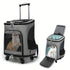 Portable Pet Carrier Backpack - Durable Polyester Cat & Dog Travel Bag with Zip Closure and Trolley Handle - petazaustralia