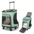 Portable Pet Carrier Backpack - Durable Polyester Cat & Dog Travel Bag with Zip Closure and Trolley Handle - petazaustralia