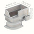 Stainless Steel Cat Litter Box with Open Corner Design, Includes Scoop And Pedal for Easy Cleaning - petazaustralia