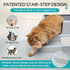 Stainless Steel Cat Litter Box with Open Corner Design, Includes Scoop And Pedal for Easy Cleaning - petazaustralia