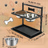 Two - Stainless - Steel - Bowl Elevated Dog Feeder - petazaustralia