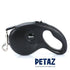 Retractable Dog Lead Leash Training Extendable Black 5M - petazaustralia